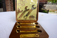 24kt Gold Plated Limited Edition Mac Tools 3 Piece Short Combo Wrench Set