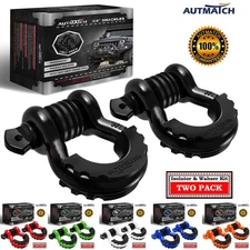 AUTMATCH D Ring Shackle 3/4" Shackle Heavy Duty Off Road Recovery Clevis Shackle