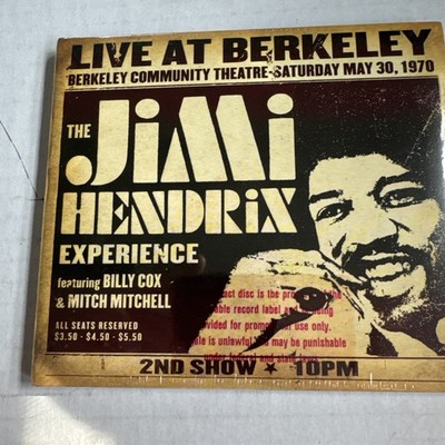 Jimi Hendrix CD Live at Berkeley 2nd Show Experience  flagrant promo* NEW SEALED