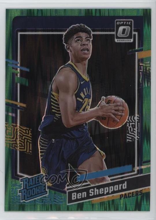 2023 Panini Donruss Optic Rated Rookie Green Shock Prizm Ben Sheppard #221 5l1