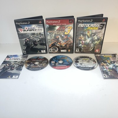 PlayStation 2 Games Suzuki TT Superbikes, Motocross Mania 3, ATV Off Road Fury 3