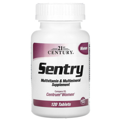 21st Century Sentry Women's Multivitamins 120 Count Gluten Free Non GMO