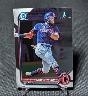 George Valera 1st Chrome Rookie 2022 Bowman Card #BCP-22 Cleveland Guardians