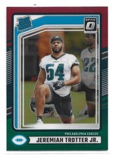 2024 Donruss #334 Jeremiah Trotter Jr. Optic Rated Rookies Preview Red and Green