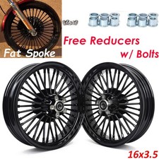 16x3.5 Fat Spoke Wheels Rims Tubeless For Harley Heritage Softail Classic Flstc 16x3.5 Fat Spoke Wheels Rims Tubeless For Harley Heritage Softail Classic Flstc