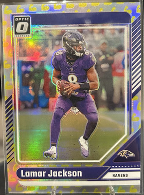 Lamar Jackson 2024 Donruss Optic Yellow Emoji /149 #079 Ravens MVP 🔥 SSP -Epic