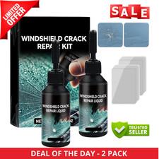 2x Windshield Repair Kit Fix Glass Chip Crack Car Windscreen Wind Screen Window