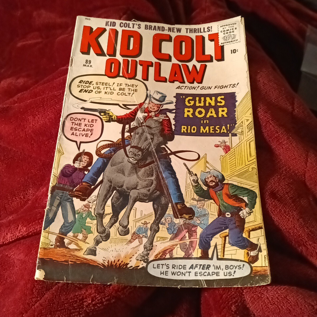 Kid Colt Outlaw #89 Trapped! Marvel atlas 1960 Williamson art silver age western