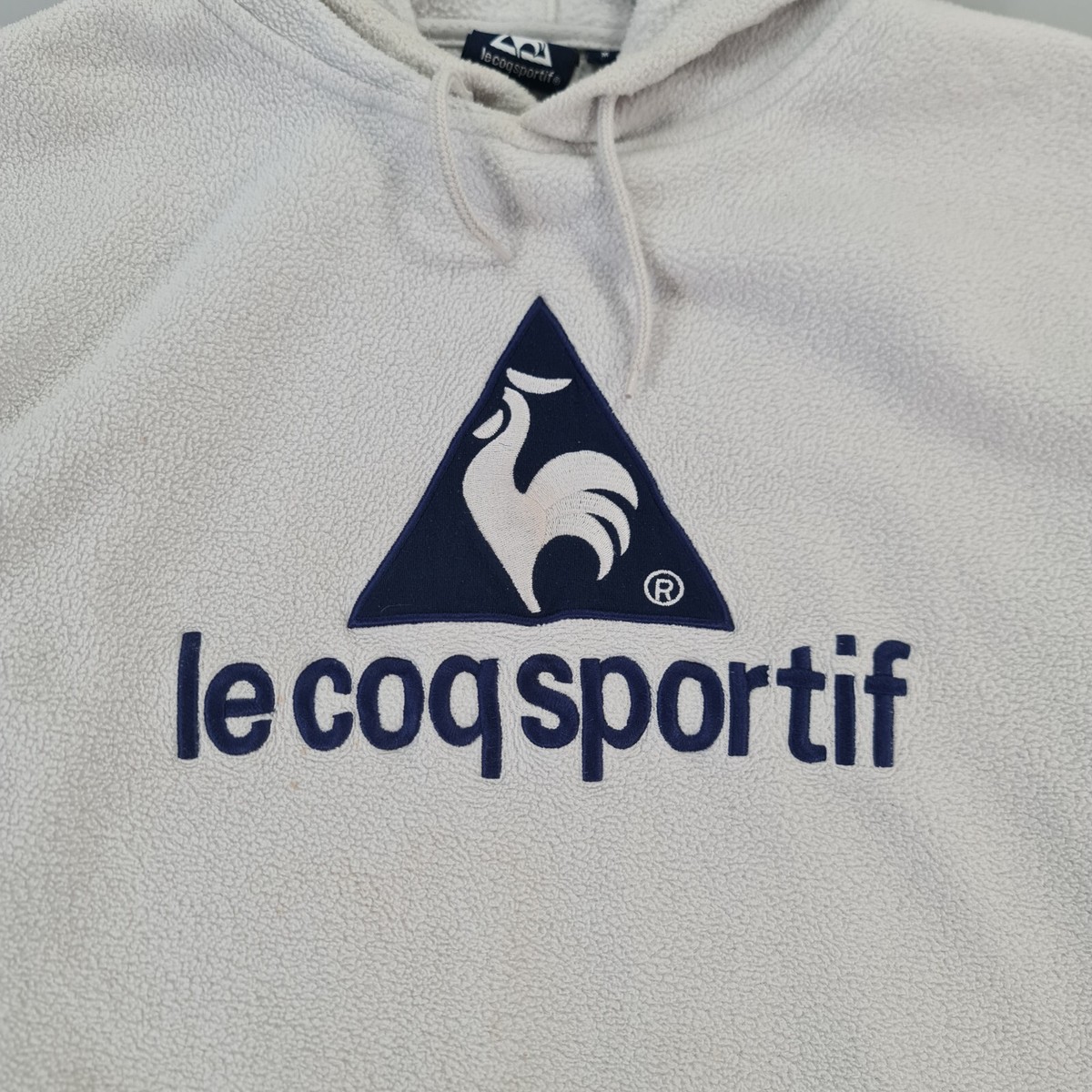 【le coq sportif】 Logo Fleece Sweatshirt ★ Loose Fit Vintage Le Coq Sportif Sweatshirt Half Zip Big Logo
