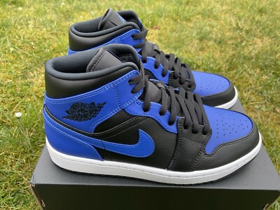 Air Jordan 1 Mid  Hyper Royal  EU 42.5 US9 Schwarz Royalblau