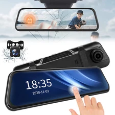 10" HD 1080P Dual Lens Car DVR Dash Cam Video Camera Recorder Rearview Mirror US