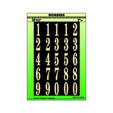 HY-KO MM-3N BLACK GOLD STICK ON ADHESIVE 2" NUMBERS 0250472