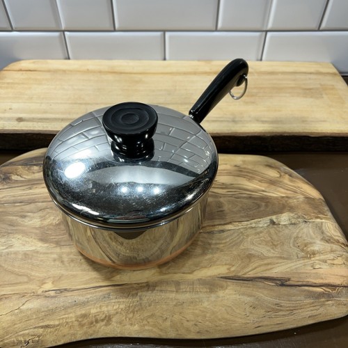 Vintage Revere Ware 1 Qt Sauce Pan Pot & Lid Stainless Steel 96i Clinton, Il USA - Picture 6 of 12