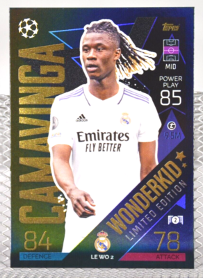 TOPPS サッカーカード MUSEUM COLLECTION MEANINGFUL MATERIAL EDUARDO CAMAVINGA STADE RENNAIS 17/75 #MMR-EC 送料無料 中古 IT1 2022-23 Topps Match Attax UEFA League Eduardo Camavinga