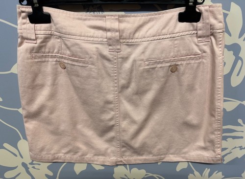 Ladies size 10/12 ROXY Pink Cotton Mini Skirt (15") with floral trim and pockets - Picture 5 of 12