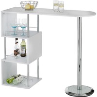 Breakfast Bar Table Kitchen Dining Modern Stylish Cafe White Party Storage Shelf Breakfast Bar Table Kitchen Dining Modern Stylish Cafe White Party Storage Shelf