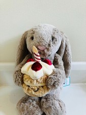 JELLYCAT MY NAME IS BASHFUL BEIGE BUNNY BIRTHDAY NEW + TAGS GENUINE BAS3BEBB