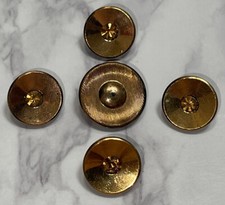 Vintage Gold Rhinestone Czech Black Glass Buttons Button lot132-27
