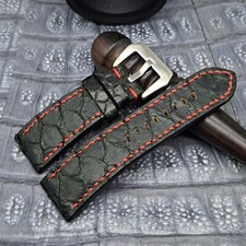 Cinturino orologio pelle esotica 28mm/24mm design minimalista vintage su misura