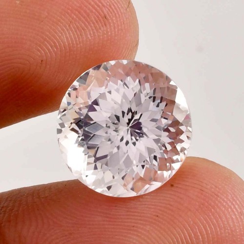 Zaffiro Ceylon Bianco 11x11 MM Naturale Perfetto Taglio Tondo Gemma Sciolta Certificato - Foto 3 di 5