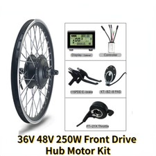 Kit conversione ruota motore mozzo ingranaggio brushless trazione anteriore mtb ebike 36V 48V 250W