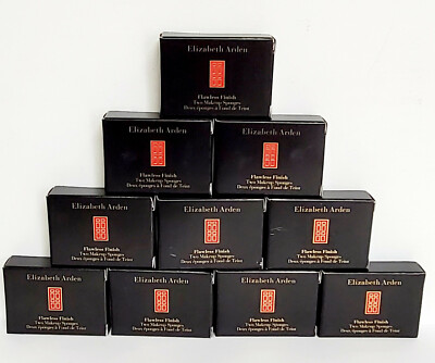 10x ELIZABETH ARDEN FLAWLESS FINISH TWO MAKEUP SPONGES (IN EACH BOX) 20 SPONGES 