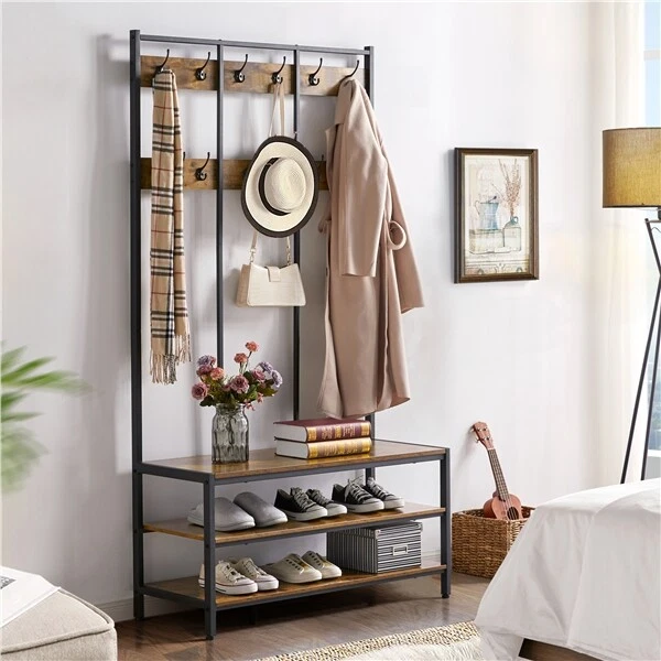 Metal coat and shoe deals rack