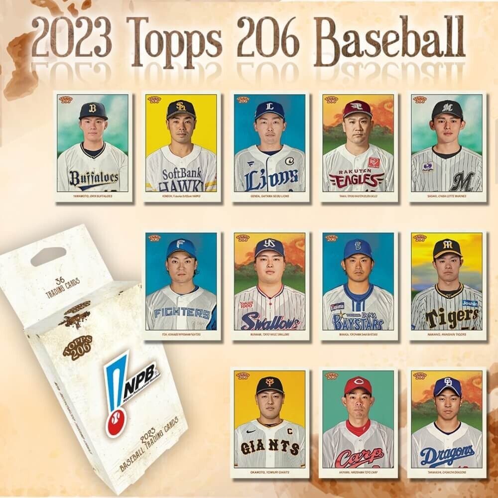NPB.MLBカードまとめ Set of 2 Limited 2023 TOPPS NPB 206 Baseball Card Japan Box