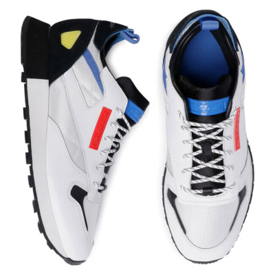 Reebok US 13 Men's White Black Blue Red Yellow Retro Classic Ree Dux  FV3206 NIB