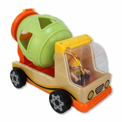 Spielzeug Auto Baby Holz mit Form Sortierer - ca. 28 cm Mixer Kinder - Bild 1 von 4