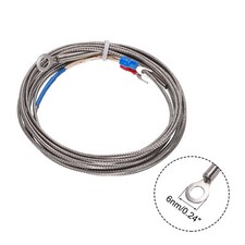 K Type Thermocouple Temperature Sensor,6mm Ring High Temperature Probe 10ft Wire