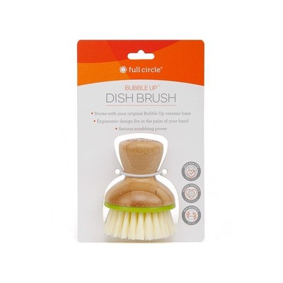 Full Circle FC12115G Green Bubble Up Bamboo Dish Scrub and Cleaning Brush
