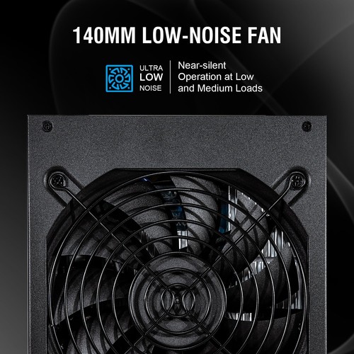 GPNE 1600W ATX Computergehäuse Netzteil Gaming Vollmodular PC PSU 140mm Lüfter - Bild 8 von 10