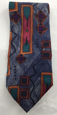 TABASCO McIlhenny Co Abstract Silk Necktie Y2K Vintage USA Made 58"