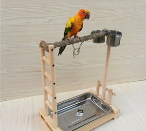 parrot stand wood