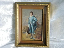 THOMAS GAINSBOROUGH VINTAGE PRINT BLUE BOY FRAMED & UNDER GLASS EX COND SEE PICS