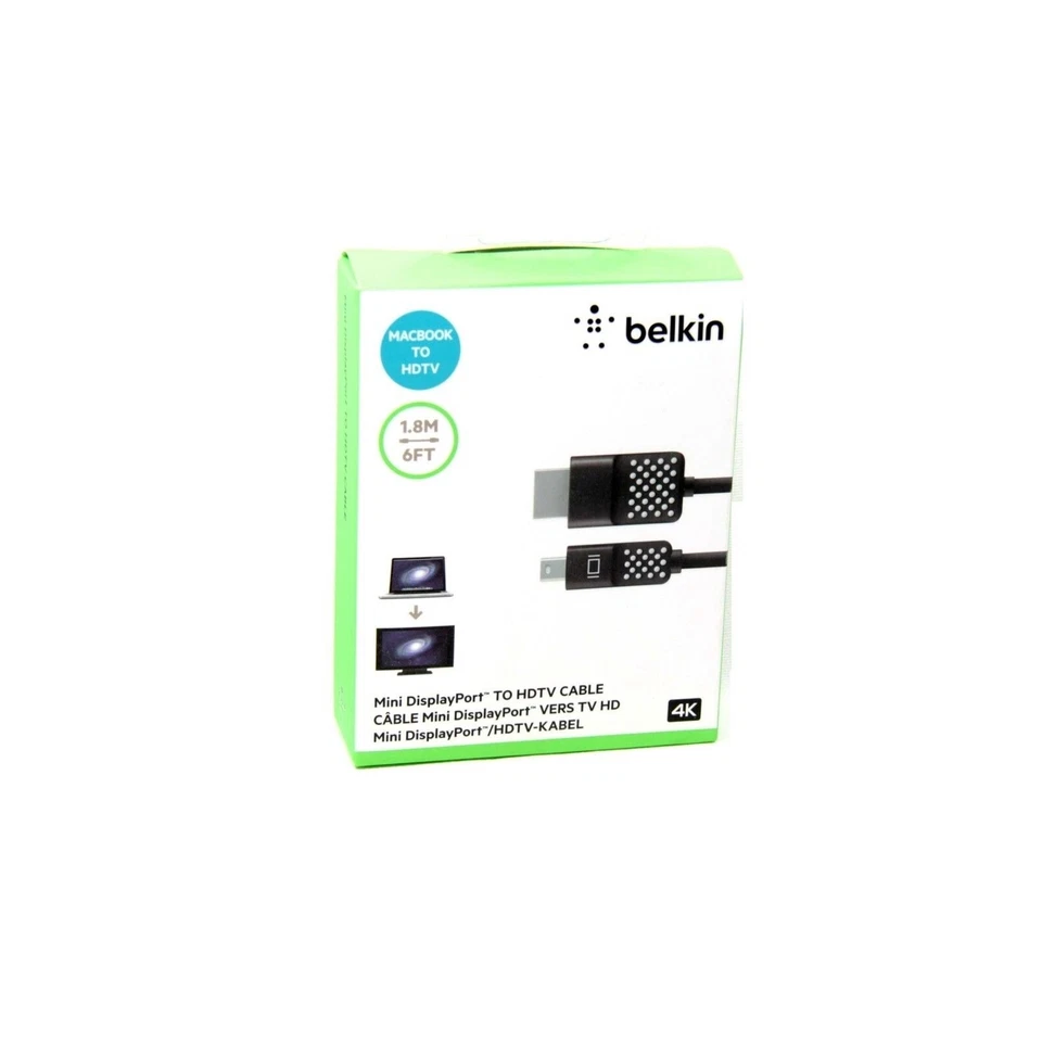 BELKIN CABLE HDMI TO MINI DISPLAYPORT DISPLAY PORT FR MACBOOK HD 4K F2CD080BT06 - Image 2 of 2