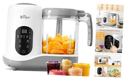 BEAR 2024 Baby Food Maker | One Step Baby Food Processor Steamer Puree Blender 