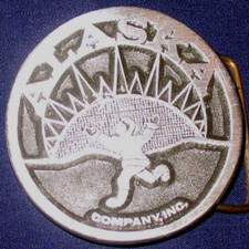 ALASKA BELT BUCKLE Eskimo Sun Company , Inc. Vintage Heavy embossed