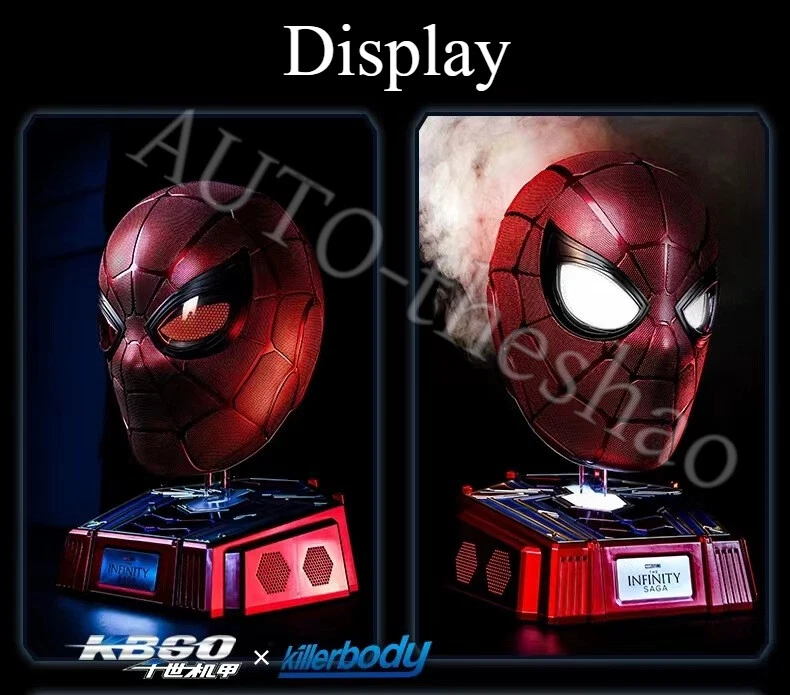 KB The Infinity Saga Iron Spider Man Helmet Mask 1: 1 Wearable LED Blinking Eyes - Image 4 of 4