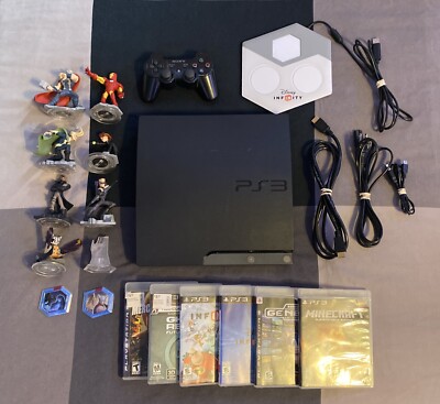 Sony PlayStation 3 PS3 Slim Console CECH-2501B Bundle deal