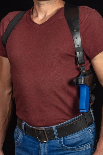 Horizontal Leather Shoulder Holster Fits GLOCK 17 19 22 23 31 32 34 35