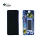 Original Polaris blue LCD screen on chassis for Samsung Galaxy S9 G960F