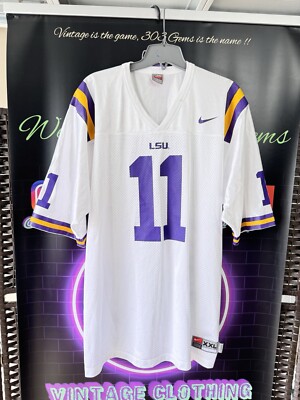 Authentic Nike LSU Tigers #11 Vintage NCAA College Football Jersey  Louisiana