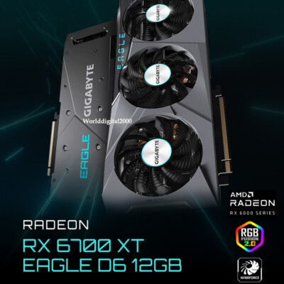 GIGABYTE AMD Radeon RX 6700 XT EAGLE D6 12G GDDR6