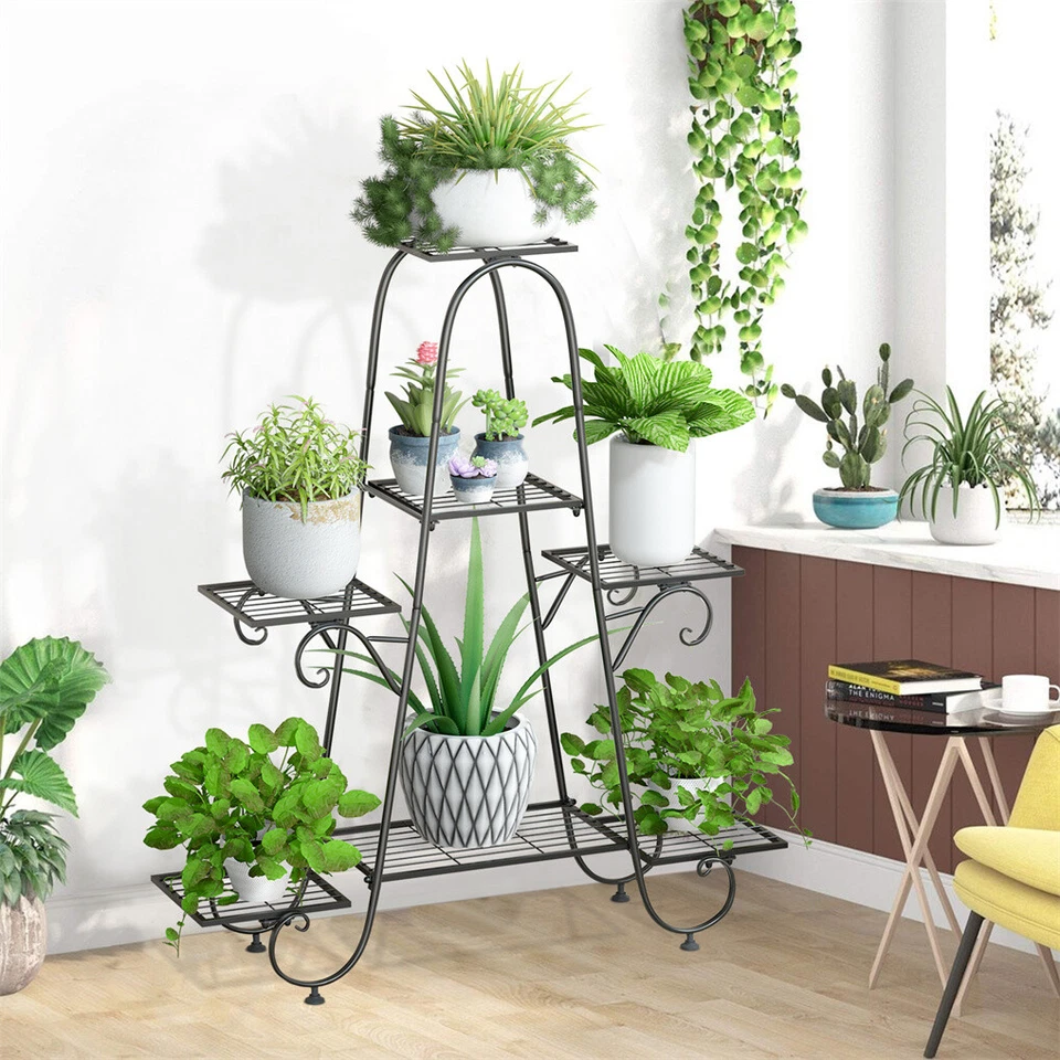 Metal Planter Stands Garden Flower Pot Holder Indoor Outdoor Home Office Decor - image 2 of 4