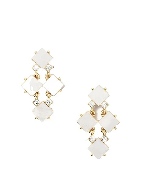 珍珠镀金时尚吊灯耳环