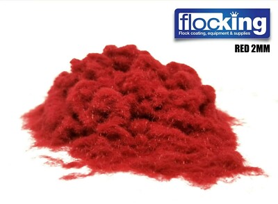 FLOCKFASERN 2MM 1QM ROT BEFLOCKUNG BEFLOCKT AUTO INNENAUSSTATTUNG MÖBEL BASIS