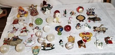 Lot Of 44 Assorted Vintage Christmas Ornaments