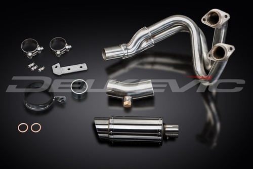 KAWASAKI ER6N ER6F 2012-16 FULL EXHAUST SYSTEM 200mm STAINLESS ROUND SILENCER - Picture 3 of 5